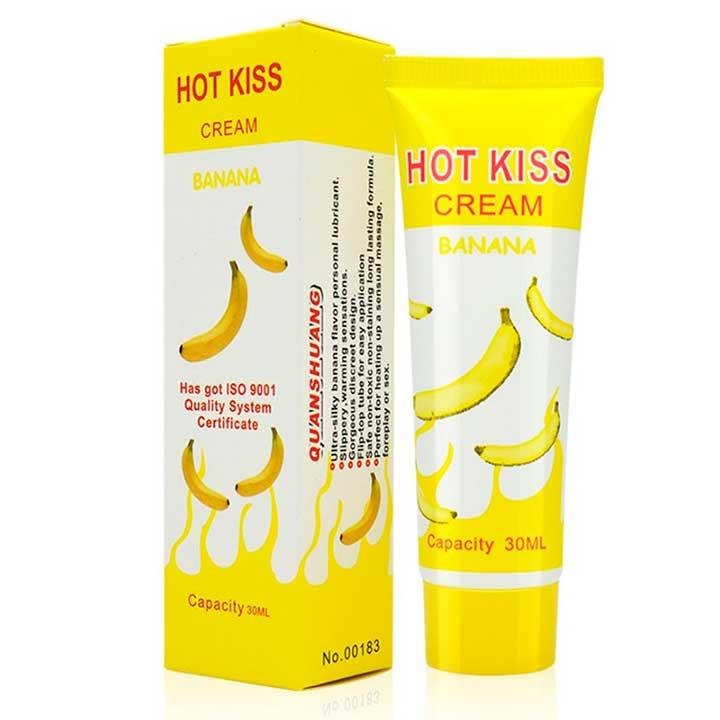 Лубрикант "Hot Kiss" на водній основі 30 мл - Банан - Інтимна змазка