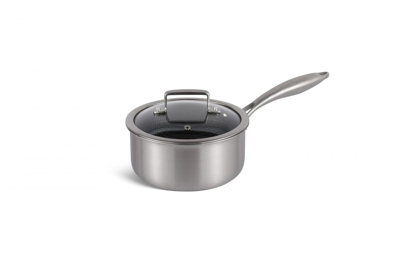 Ківш Edenberg EB-17001 1.5 л (16 см) з кришкою та антипригарним тефлоновим покриттям | Сотейник Еденберг