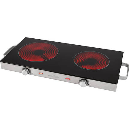 Електроплита подвійна Profi Cook PC-DKP 1211 переносна Компактна кухонна електрична плита для дачі, фото 1
