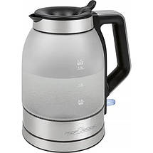 Електричний чайник 1,7л PROFI COOK PC-WKS 1215G скляний Електрочайник з підсвічуванням З подвійним дном, фото 3