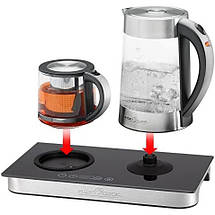 Електрочайник прозорий PROFI COOK PC-TKS 1056 для кави та чаю Електричний чайник з регулятором температури, фото 5