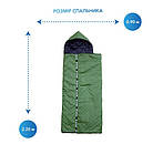 Спальний зимовий мішок 3в1 -30° з підігрівом від повербанку та карематом, холлофайбер 400 мг/см, розмір 90*220 см, фото 2