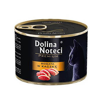 Вологий корм консерва для кішок з качкою Dolina Noteci Premium 185 гр