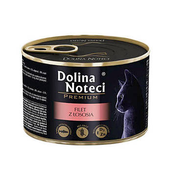 Корм консерва для котів філе лосося Dolina Noteci Premium 185 гр