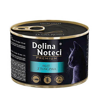 Вологий корм консерва для котів філе тунця Dolina Noteci Premium 185 гр