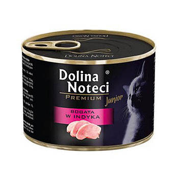 Вологий корм консерва для кошенят з індичкою Dolina Noteci Premium 185 гр