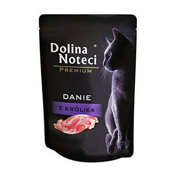 Вологий корм для кішок з кроликом Dolina Noteci Danie 85 гр
