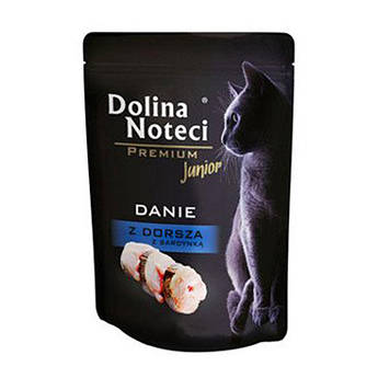 Пауч для кошенят тріскою та сардиною Dolina Noteci Danie 85 гр