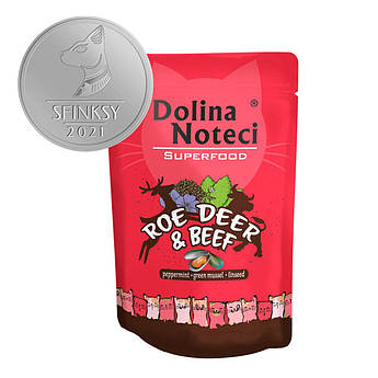 Вологий корм для котів з косулею та яловичиною Dolina Noteci Superfood 85 гр