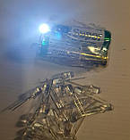 Яскравий світлодіод чисто біле світло 20000mcd 20штук, фото 3