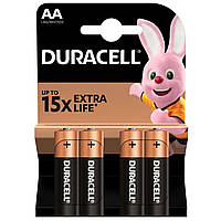 Лужні батарейки Duracell AA (LR06) MN1500, 4 шт