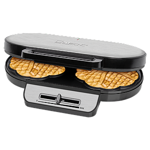 Вафельниця Clatronic WA 3745 неіржавка сталь Німеччина