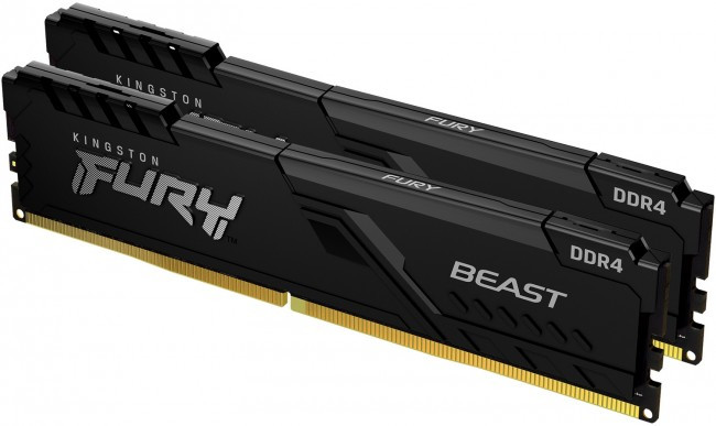 Kingston Fury Beast 32GB [2x16GB 3200MHz DDR4 CL16 DIMM] KF432C16BBK2/32, фото 1