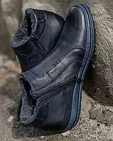 Мужская зимняя обувь синего цвета. Ботинки на замках 40, 42, 43 размера