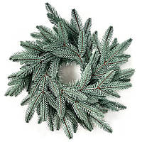 Вінок новорічний різдвяний Ø 40 см із литої хвої блакитної Classic