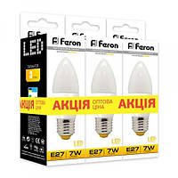 Світлодіодна лампа Feron LB-97 7W E27 2700 K 3 шт. в пакованні