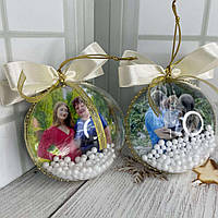 Новорічна іграшка з фото з двух сторін. Фото-іграшка на ялинку