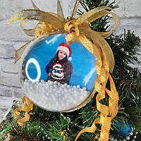 Новорічна іграшка з фото з двух сторін. Фото-іграшка на ялинку