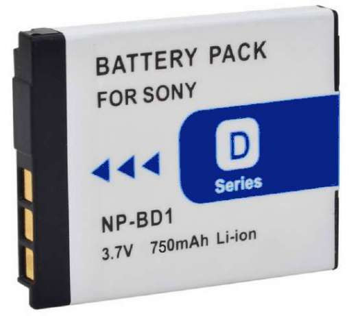 Акумулятор NP-BD1 (NP-FD1) - аналог для фотоапаратів Sony - 750 ma