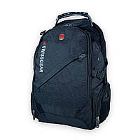 Міський рюкзак з чохлом від дощу 30 л, три відділення, USB роз"єм, розмір: 50*30*20 см, чорний