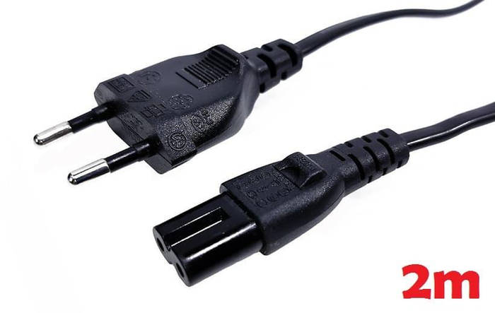 Купить AC силовой кабель 100-240v C7/C8 2pin 5a 2m Оригинал 1 день гар ...