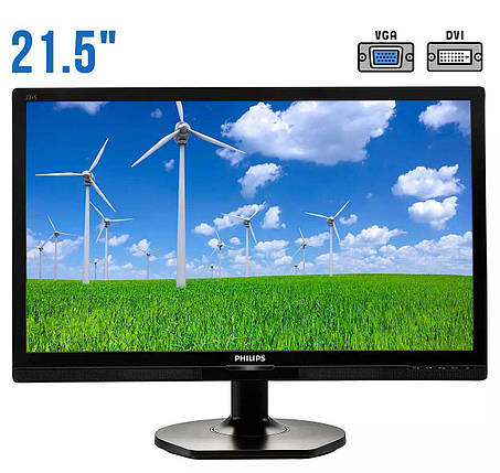 Монітор Б-клас Philips 221S6L / 21.5" (1920x1080) TN / VGA, DVI / VESA 100x100, фото 2