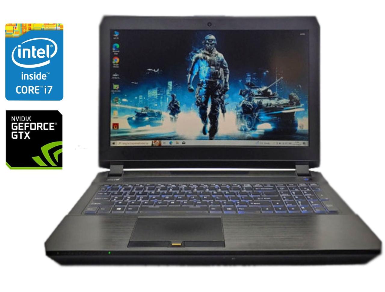 Ігровий ноутбук Aftershock p65-67rsrp / 15.6" (3840x2160) IPS / Intel Core i7-6700HQ (4 (8) ядра по 2.6 -