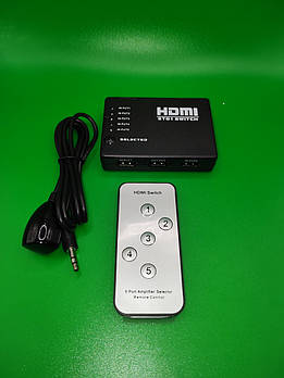 HDMI-перемикач на 5 портів HDMI switch + пульт ДК, Dellta HS55