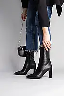Женские демисезонные ботинки ShoesBand Черные натуральные кожаные внутри кожподкладка 39 (25,5 см) (S85201д)