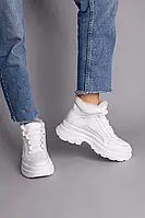 Женские зимние ботинки ShoesBand Белые натуральные кожаные внутри овчина 36 (23,5 см) (S96011-2з)