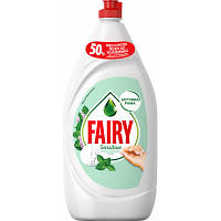 Средство для ручного мытья посуды Fairy Нежные руки Чайное дерево и Мята 1.35 л (8001090622044) - Топ Продаж!