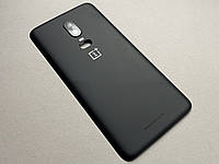 Задня кришка для OnePlus 6 Midnight Black (matte) зі склом блоку камери на заміну чорна матова