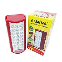 Фонарь переносной светодиодный 24 LED Almina DL-2424 с повербанком 3000 MAH Красный