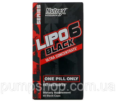 Жироспалювач Nutrex Lipo-6 Black Ultra Concentrate 60 капс., фото 2