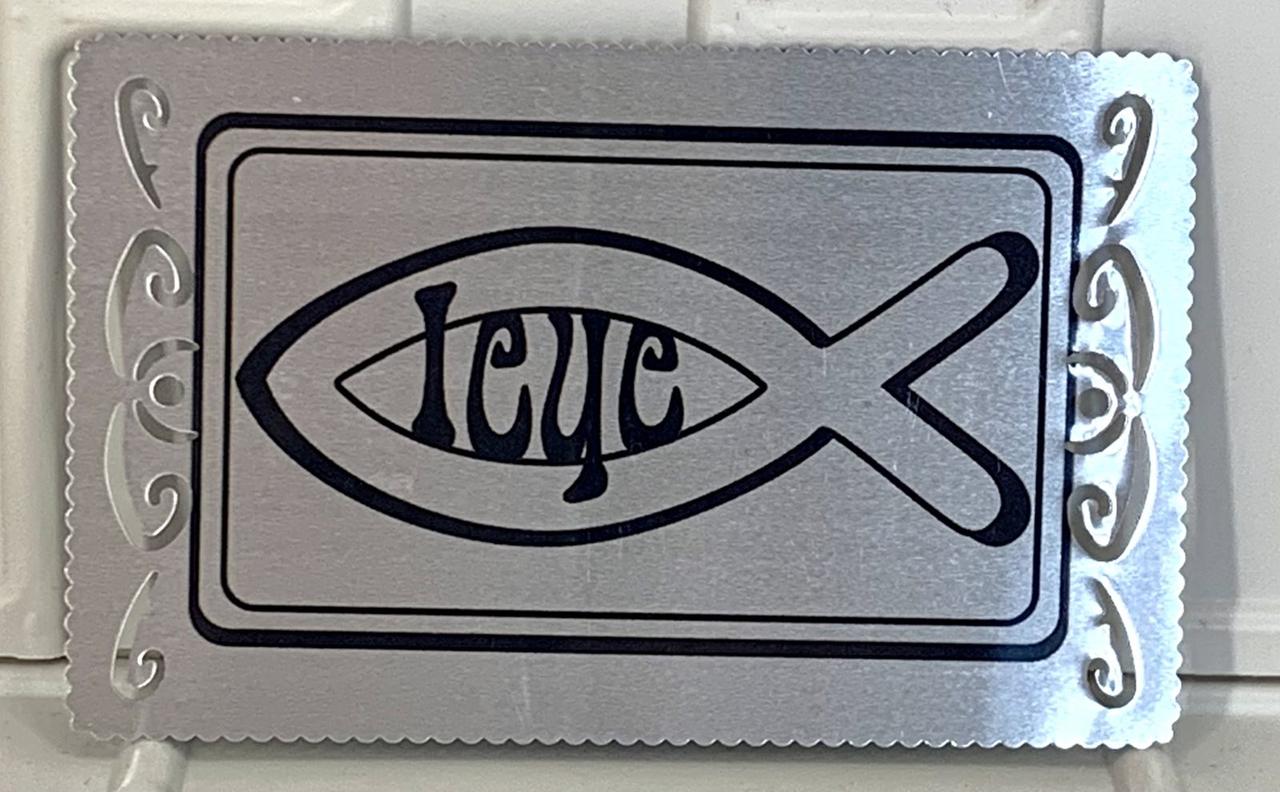 Магніт металевий "Ісус" срібний, фото 1