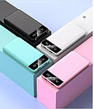 Power bank 20000 mAh Блакитний Зовнішній акумулятор Портативна зарядка Powerbank 2USB LED ліхтар, фото 4