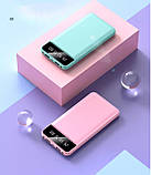 Power bank 20000 mAh Блакитний Зовнішній акумулятор Портативна зарядка Powerbank 2USB LED ліхтар, фото 11