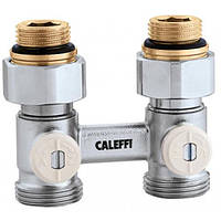 Кран нижнього під'єднання сталевого радіатора Caleffi 1/2x3/4 прямий (301040)
