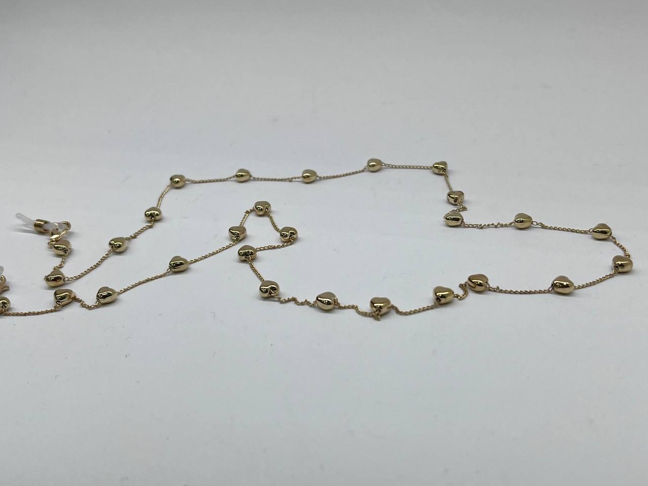Шнурок держатель сердечки для очков на силиконовых петлях - фото 2 - id-p1718987043