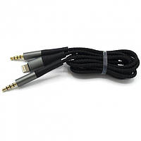 Кабель XO NB178A 3.5mm to Lightning + 3.5mm Two-in-one audio cable 1M Black