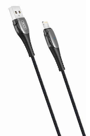 Кабель XO NB145 Smart Chipset Auto Power-off USB Cable for lightning Black, фото 1