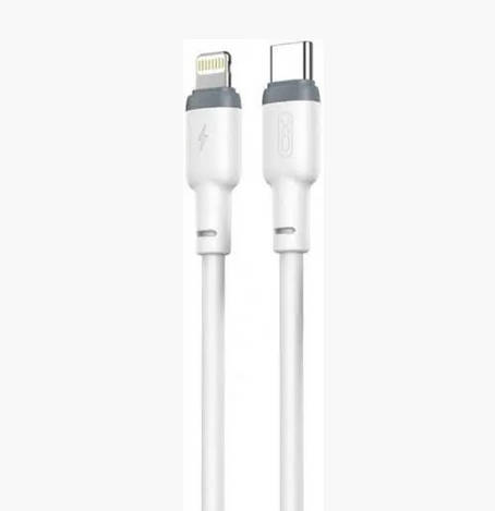 Кабель XO NB208A Liquid Silicone Data Type-c to Lightning 20W cable White, фото 1