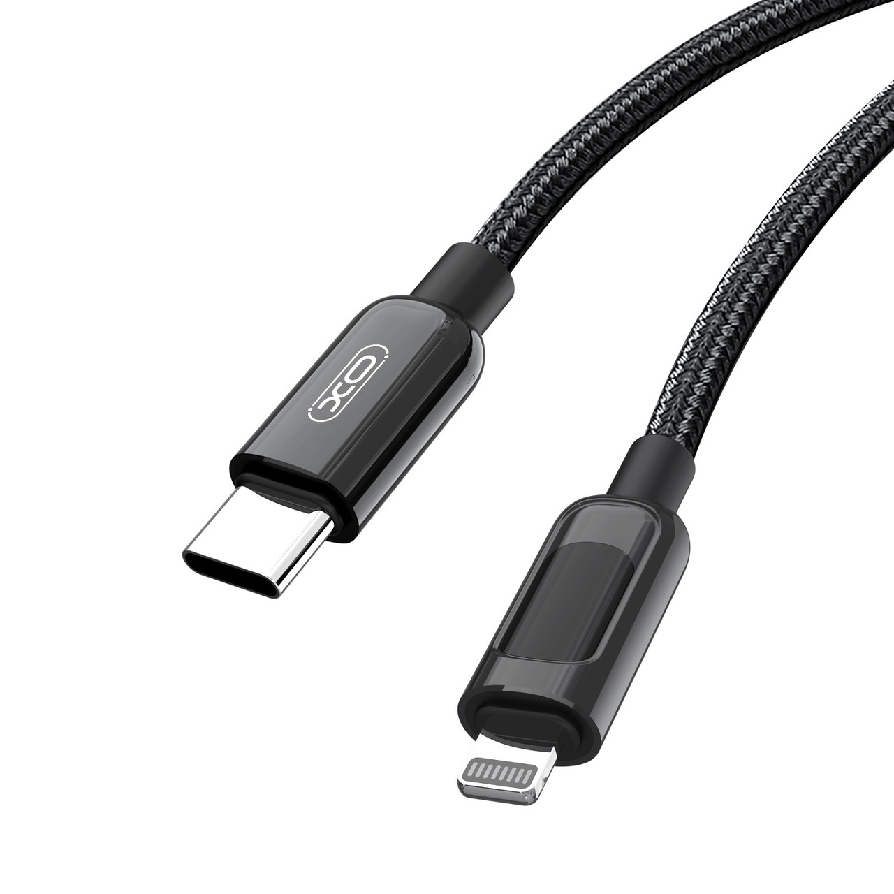 Кабель XO NB-Q203A Digital display data Lightning cable 20W Black