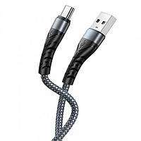 Кабель XO NB209 Braided wire + aluminum shell TYPE-C cable 1M Silver