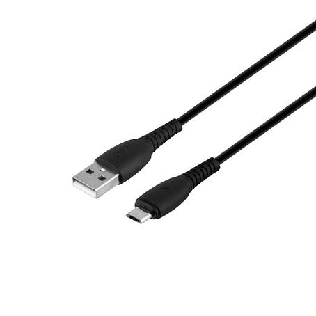 Кабель XO NB-P163 2.4A USB cable for micro 1M Black, фото 1