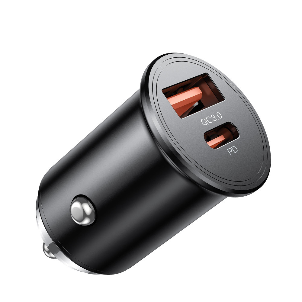 АЗП XO CC43 PD + QC3.0 45W super fast charging car charger Black