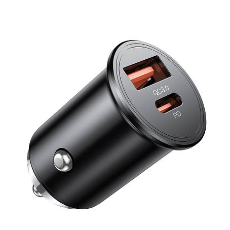 АЗП XO CC43 PD + QC3.0 45W super fast charging car charger Black, фото 1