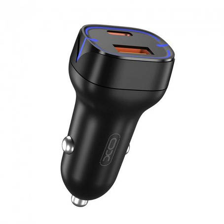 АЗП XO CC37 PD QC3.0 20W Car charger Black, фото 1