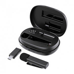 Мікрофон-петлічка XO MKF06 Noise Cancelling Microphone TYPE-C Black, фото 1