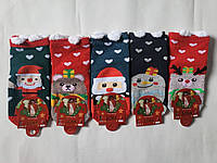 Шкарпетки дитячі, новорічні, з різними новорічними картинками